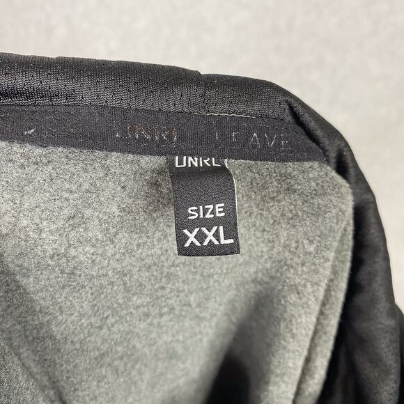 UNRL Sweatshirt Mens XXL Heather Charcoal Crossover Hoodie II 2XL - Picture 5 of 6